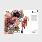 Text: "Slam Dunk", "Takehiko Inoue", "19". Zwei Basketballspieler in Aktion, einer dribbelt, der andere rennt.