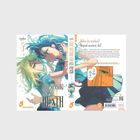 Text: "Willst du sterben? Worauf wartest du?" 
Illustration von zwei Figuren mit grünen und blauen Haaren.