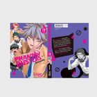 „Phantom Busters“ Manga, Band 3, zeigt eine bunte Illustration von Charakteren mit dynamischen Posen und violettem Hintergrund.