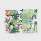 Auf dem Manga-Cover steht "My Hero Academia Team Up Mission". Helden posieren dynamisch, farbenfrohe Charaktere im Hintergrund.