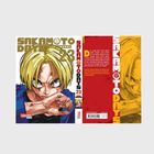 Auf der Titelseite steht "SAKAMOTO DAYS 23". Ein gezeichneter Charakter mit blondem Haar ist zu sehen.