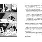 Text über Loretta und Mary; Schlafanzug mit Disney-Film-Bildern; Überraschung. Illustration: Mädchen erschreckt Junge im Bett.
