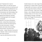 Text: Kit sieht im Gasthaus eine Show auf einem großen Kristallbildschirm. Kreaturen drängen sich im Raum.   
Illustration: Menschenmenge schaut auf einen Kristallbildschirm mit einem Monster.