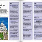 Texte: "Perfekte Tage", "Paris ist kompakt...", "Tag 1", "Tag 2", "Tag 3". 
Bild: Weiße Basilika auf grünem Hügel, blauer Himmel.