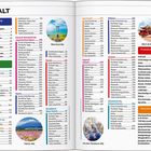 Inhalt mit Themen wie Reiseplanung, Reisezielen und Praktisches. Bilder von Biwa-See, Fuji und Shuri-jō sowie Awa-odori-Tanz.