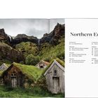 "**Northern Europe**" steht oben. Links sind Holzhütten in einer grünen Landschaft mit Bergen und einem Wasserfall zu sehen.