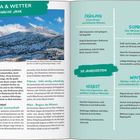 Texte: "KLIMA & WETTER *DURCHS JAHR", "DIE JAHRESZEITEN", "FRÜHLING", "SOMMER", "HERBST", "WINTER". Bild: Schneeberge.