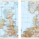 Text: "Atlantic Ocean", "North Sea", "Great Britain", "United Kingdom", "Germany", "London", "Manchester". Straßenkarte Westeuropa.