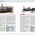 "Dampflokomotiven", "Die »Pfalz«", "Die »Phoenix«". Zwei Abbildungen von alten Dampflokomotiven mit detaillierter Beschreibung.