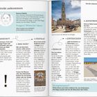 "Direkt ankommen", "ANKUNFT", "WAS NUN?", "STARTKLAR", "AUFATMEN", "ÜBERBLICK", "EINTAUCHEN", "Gut angekommen?" Gefülltes Layout mit Texten zu Reisetipps in Belgien. Fotos von Sehenswürdigkeiten.