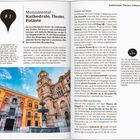 "Kathedrale, Theater, Paläste" auf Seiten 20-21. Beschreibt Architektur, Geschichte und Kunst der Stadt. Foto zeigt alte Gebäude.