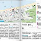 Ahlebeck, Seite 19, Infotexte zu Schlafen, Essen, Einkaufen, Bewegen und Umgebung, inklusive Karte mit Legende.