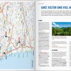KUNST, KULTUR UND VIEL NATUR: Ein Text beschreibt Sehenswürdigkeiten, Naturerlebnisse, dazu eine Karte mit nummerierten Orten.