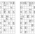 Kreuzworträtsel mit nummerierten Feldern, Pfeilen und Hinweisen zu unterschiedlichen Themen wie Musik, Chemie und Geschichte.