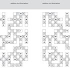 Links: "Zahlenraum 1–100", "Addition und Subtraktion", rechts dasselbe. Darunter Mathe-Rätselgitter.