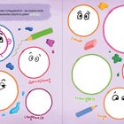 Texte: Angst, Überraschung, Neid, Langeweile, Freude, Wut, Traurigkeit, Verwirrung, Sorge.  
Illustration: Verschiedene Gesichtsausdrücke.