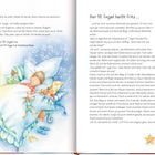 "Cleo nimmt seine Hand... Max." "Morgen fliegt der 10. Engel los... Weihnachten." "Der 10. Engel heißt Fritz..."

Illustration: Ein Junge schläft im Bett, umgeben von kleinen Engeln und Spielzeugen in einer winterlichen Szene.