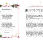 Seite 146: "Wo die Zweige..." Gedicht von Anna Ritter. Dekorative Pflanzenmotive mit Beeren, Sternen und einem Heißgetränk. 

Seite 147: "Ein Weihnachtsmärchen" von Elisabeth Dauthendey. Glockenmotiv oben rechts.