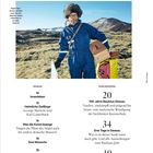 Text im Bild: "WELTKUNST N° 255 INHALT". Eine Person in warmer Kleidung steht in einer kargen Landschaft.