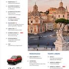 Texte: "LINGUA", "PAGINE FACILI", "UN MONDO DI PAROLE", "ADESSO", Bild: Stadtansicht mit historischen Gebäuden und Bäumen.