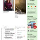 Titel der Rubrik: "SOMMAIRE".
Oben rechts: "écoute mit maximalem Lerneffekt".
Links: Bild von Ghada Hatem-Gantzer.
Rechts: Zwei Steinböcke in den Alpen.