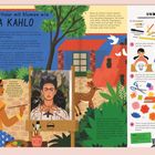 "Bekränze dein Haar mit Blumen wie FRIDA KAHLO. Und jetzt du! Du brauchst: Bleistift, Pappteller, buntes Seidenpapier, Tacker."