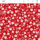 JAN KW 53. MO 28, DI 29, MI 30, DO 31, FR 1, SA 2, SO 3. Blühende Zweige auf rotem Hintergrund.