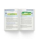 Ein Buch mit Diagrammen zum Cashflow. Abschnittstitel: "Noch mehr Beispiele zum operativen Cashflow", "Hohe Ausschüttungen trotz niedrigen Gewinn".