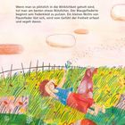 Text: "Wenn man so plötzlich in die Wirklichkeit geholt wird, tut man am besten etwas Nützliches." 

Illustration von Person und Hund auf bunter Wiese.