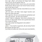 Ein Junge zeigt auf ein Aquarium, in dem ein Mädchen von innen nach außen schaut und freundlich lächelt.