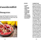 „Süß und unwiderstehlich: Ofenquitten. An kühlen Herbsttagen sind Ofenquitten ein feiner Genuss.“  
Links ein Bild von roten Ofenquitten, oben Text. Rechts Zutaten und Zubereitung.