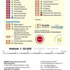 "Radrouten mit Wegweisung". Liste von Radfernwegen und regionalen Routen mit Abkürzungen und Logos. Maßstab: 1:50.000.