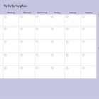 Wochenplan mit den Überschriften Montag bis Sonntag, Spalten für Unterkünfte und Notizen rechts.