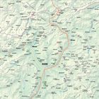 Karte von Südtirol und Umgebung mit Städtenamen wie Bozen, Meran, Brixen und Bruneck sowie geografischen Markierungen.