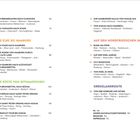 Dreispaltiger Reiseplan, Überschriften in Farben: Hamburg orange, Dithmarschen grün, Nordfriesische Inseln rot, Grenzlandroute lila.