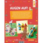 "AUGEN AUF!" Bastelbuch mit über 50 Ideen, Anleitungen und Vorlagen. Illustration mit bunten Bastelprojekten. Ab 5 Jahren.