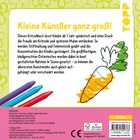 "Kleine Künstler ganz groß! Dieses Kritzelbuch lässt Kinder ab 1 Jahr spielerisch und ohne Druck die Freude am Kritzeln entdecken." Illustration einer Karotte, Buntstifte, Blumenmuster.