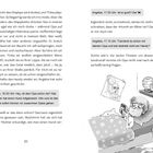 Texte: Angelos schickt Nachrichten über Opa und einen Hund. Illustration zeigt ein Kind im Bett mit Handy, im Hintergrund Pflanzen und Wandbilder.
