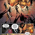 Illustration mit Helden und riesiger Maschine. Dialoge: Effizienz und Strategie werden besprochen. Eine Figur gibt Ratschläge.