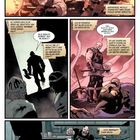 Eine Comicseite mit Skurge, kämpfenden Figuren, intensiven Farben und Dialogen. Skurge interagiert in verschiedenen Szenen.