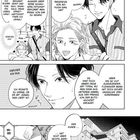 Eine Manga-Seite mit Dialogen über Schauspielerei, Fan-Sein und Beziehungen, ergänzt durch Illustrationen von zwei Gesprächspartnern.