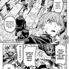 Ein Manga mit Kampfaction. Mehrere Charaktere schreien Anweisungen und sprechen über Zusammenarbeit im Kampf.