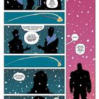 Ein Comic mit Dialogen zwischen Schattenfiguren im Schnee; Highlight sind die Wörter "Bruce?" und "Das war ich."
