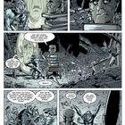 Ein Sprechender Affe und eine Büste im Dialog über Helden, Lorbeeren und Bücher, in einer zerfallenen Bibliothek.