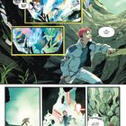 Comic mit bunten Kristallen, ein Mann ruft "Bleib weg!", dann erleichtert "Ja! Gott sei Dank!", folgt von "HA. HAHAH!"