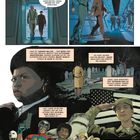 Texte in Sprechblasen und Textfeldern beschreiben Dialoge über Robotik, Autorität und die Figur Amanda Waller.