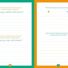 Titel links: "Gibt es Dinge, die du heute anders machen würdest als früher?"  
Rechts: "Wer hat dich geprägt, positiv wie negativ?"  
Notizseiten mit Linien.