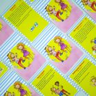 Kartentexte: "Schuhsalat", "Wer findet was...?", "Steine stapeln", "Radiergummi-Weitwurf". Illustrationen von lachenden Kindern.
