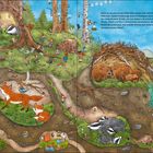 Text beschreibt Tiere im Winter. Kuscheln sich in warmen Verstecken. Tiere in Bauten, Zwerge im Wald. Biber im Teich.