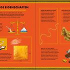 "Goldige Eigenschaften: Gold zählt zu den wertvollsten Materialien. Schwer, formbar, widerstandsfähig und kostbar."